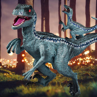 Jurassic World Velociraptor Blue and Baby Raptor Pack Figure (33 cm)