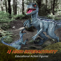 Jurassic World Velociraptor Blue and Baby Raptor Pack Figure (33 cm)