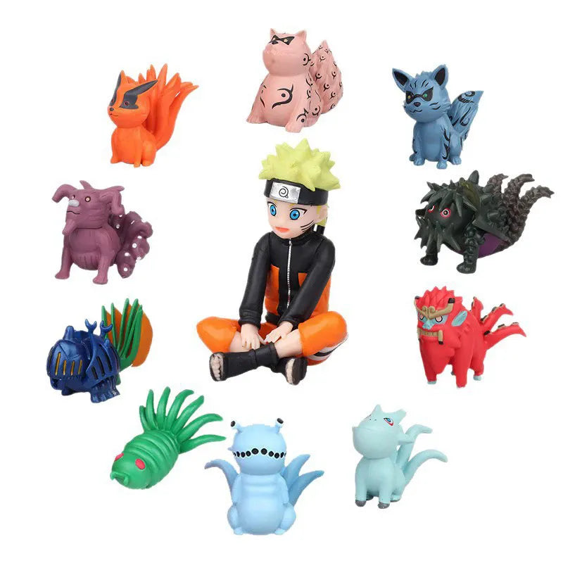 Naruto And Nine Tailed Beasts Mini Figures (Set of 11)