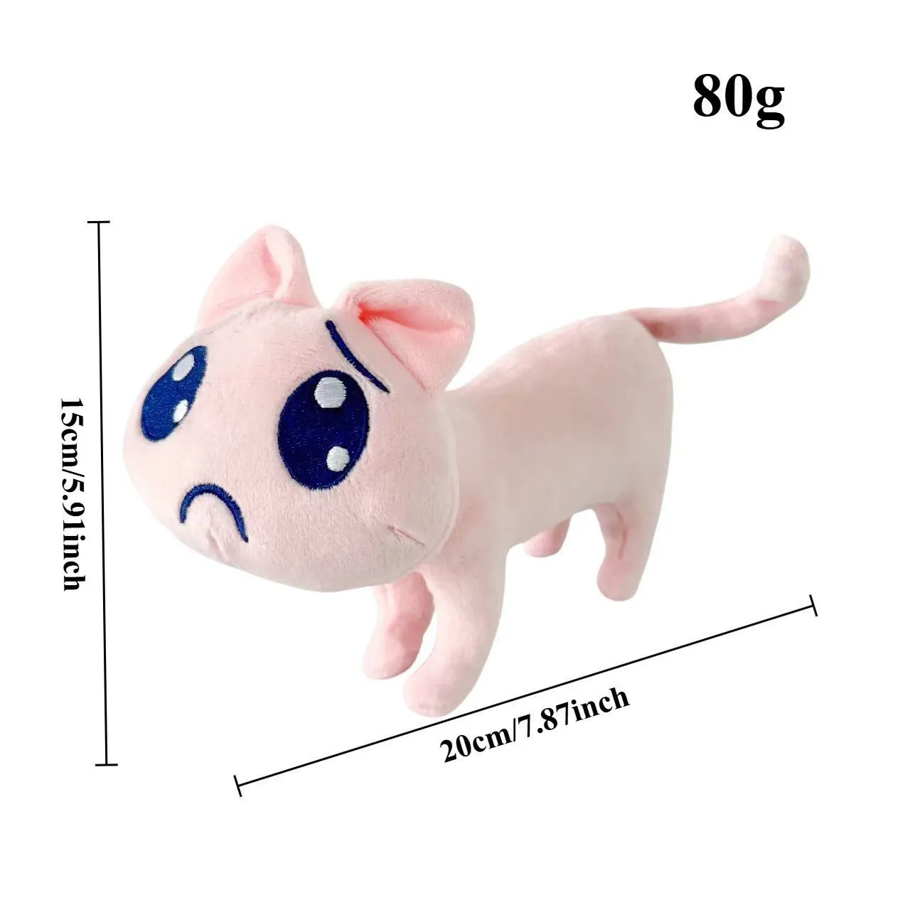 Ultra Soft Sad Pink Kitten Plush Toy (15 cm)