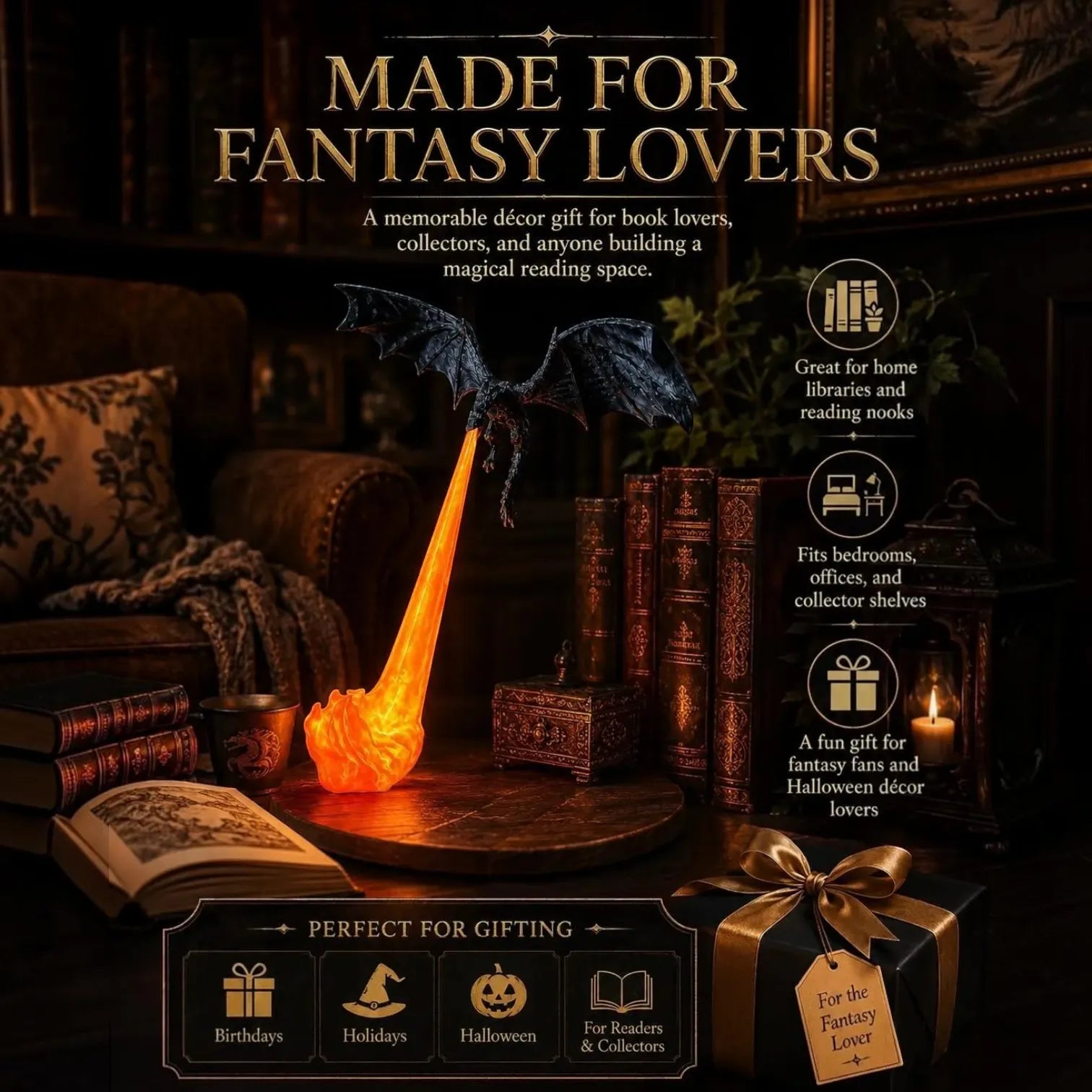 Fire Breathing Dragon 3D Novelty Light