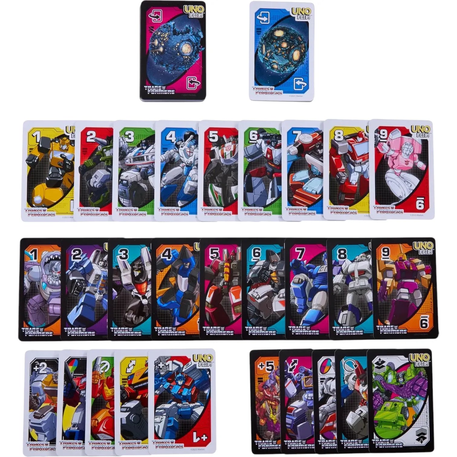 UNO Flip Transformers Card Game (Tin Box Edition)
