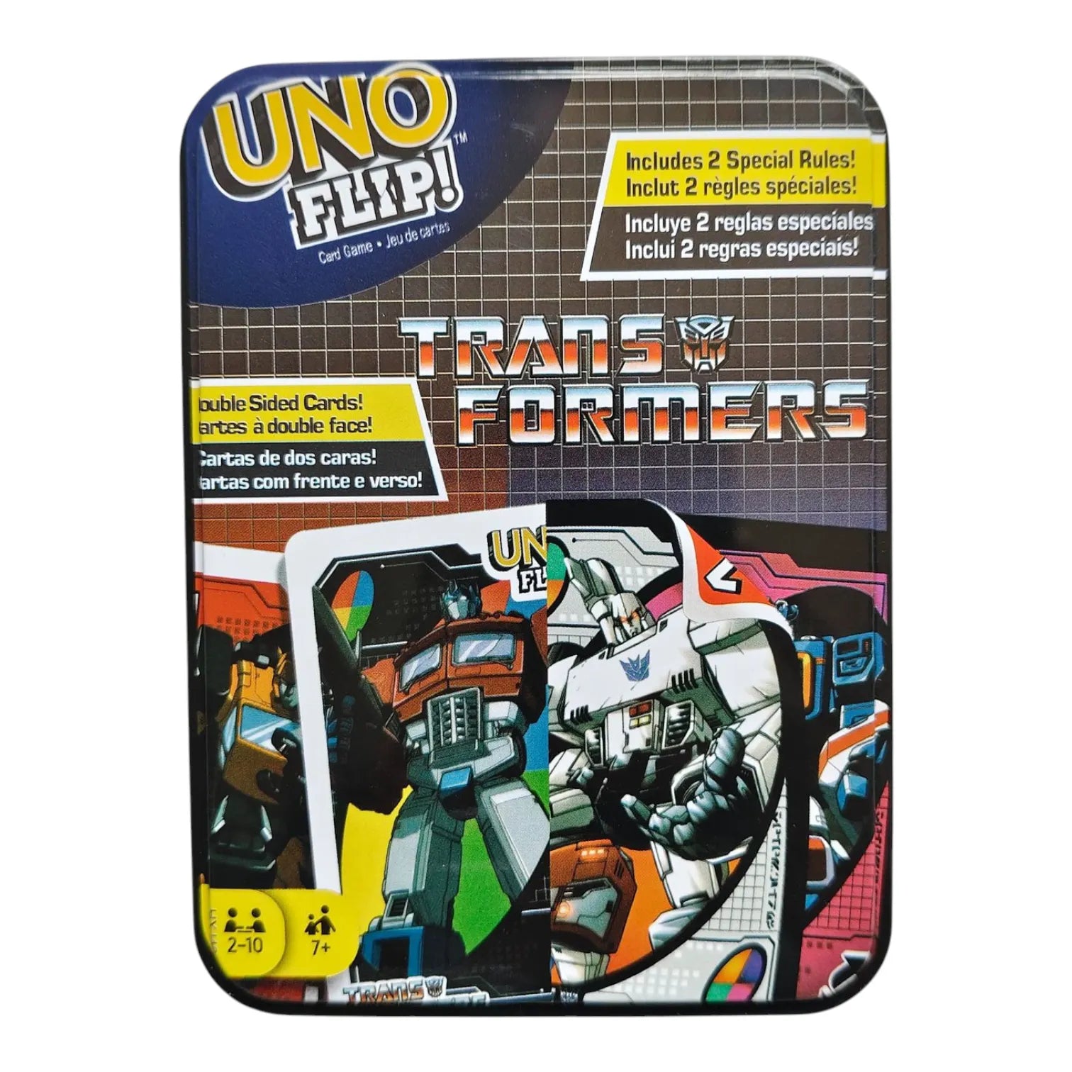 UNO Flip Transformers Card Game (Tin Box Edition)