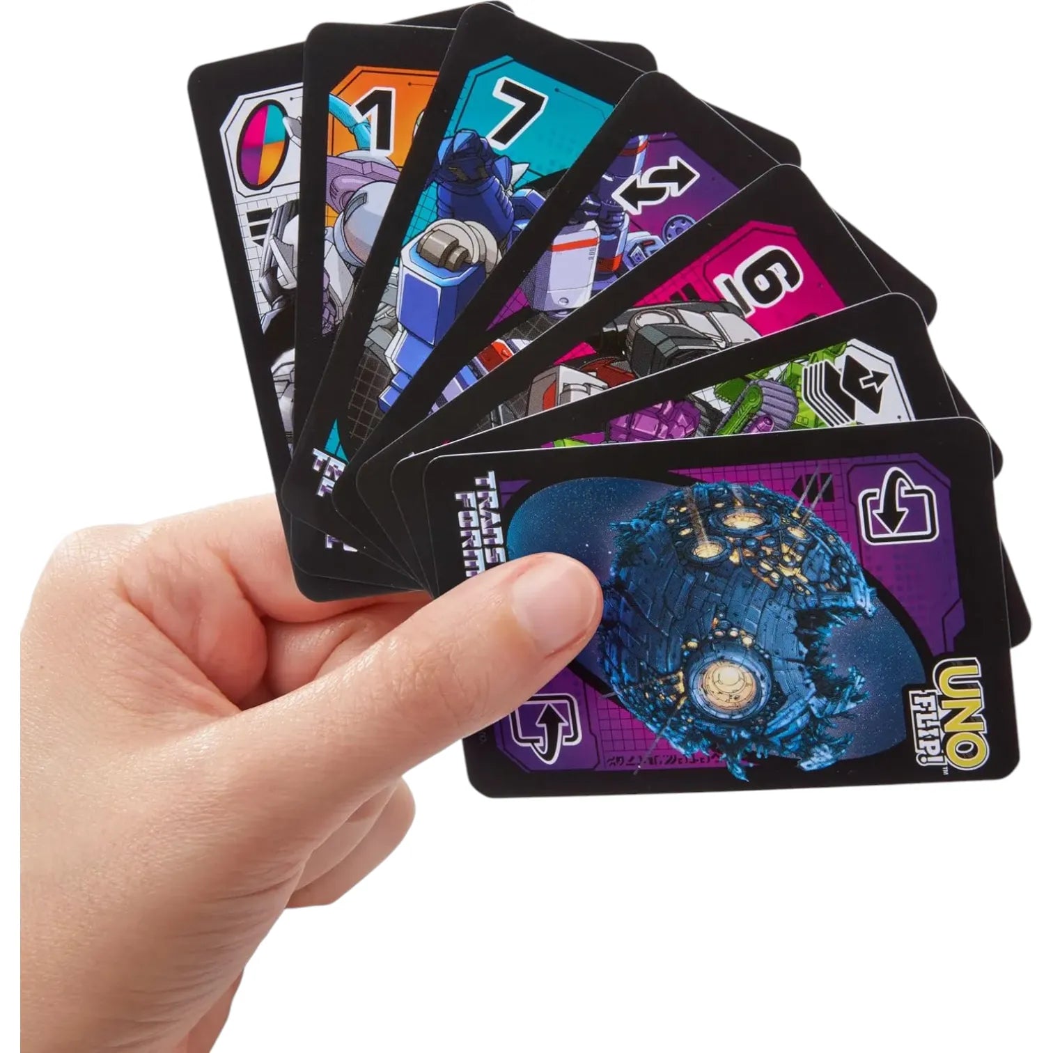 UNO Flip Transformers Card Game (Tin Box Edition)