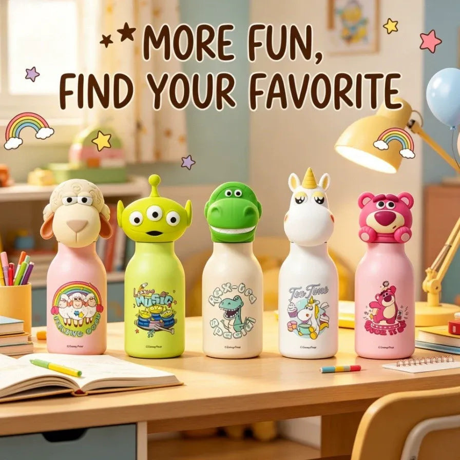 DZNY Afresh 3D Character Lid Water Bottle (450 ml)