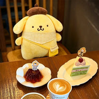 Sanrio Pompompurin Plaid Soft Satchel Plush Toy
