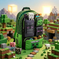 Minecraft Mob Blocky Adventure School Backpack