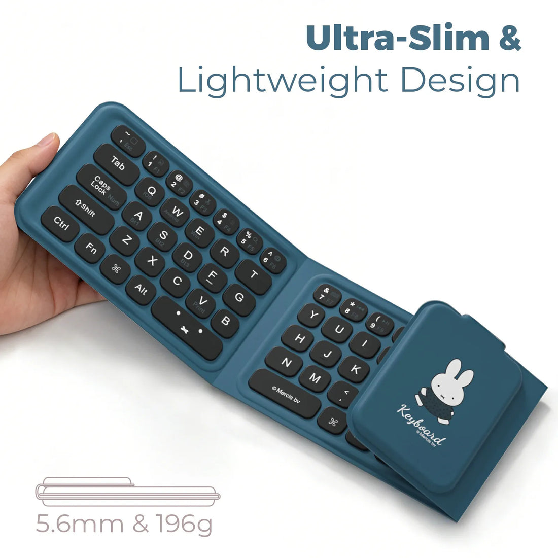 Miffy Tri-Fold Wireless Bluetooth Keyboard