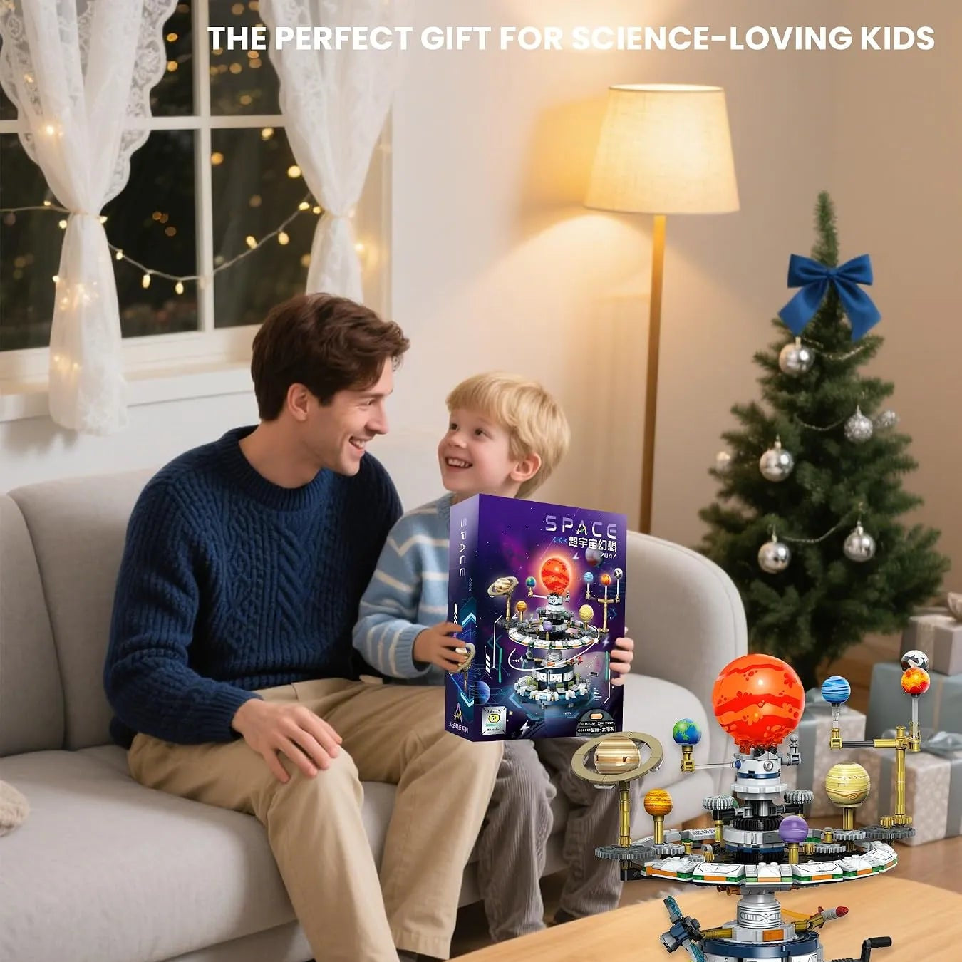 Mechanical Rotating Solar System Orrery STEM Building Kit