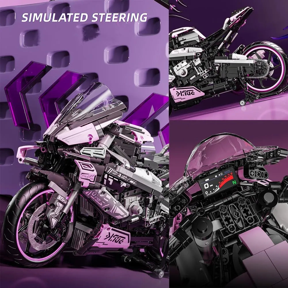 Cyberpunk Racing Superbike Building Set (1920 Pcs)
