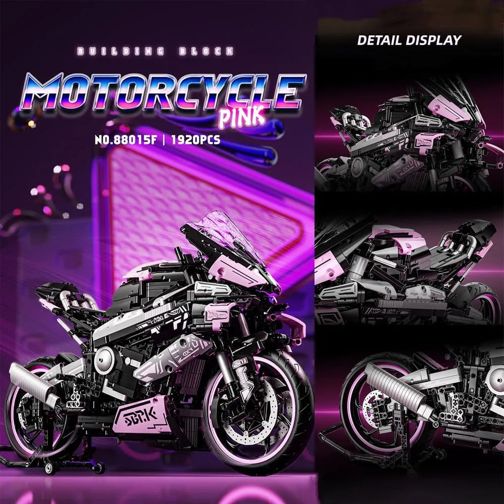 Cyberpunk Racing Superbike Building Set (1920 Pcs)