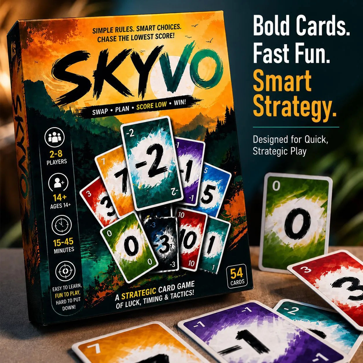 Skyvo Strategic Number Card Game