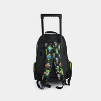 SMGL Minecraft Creeper Black Wheeled Trolley Backpack