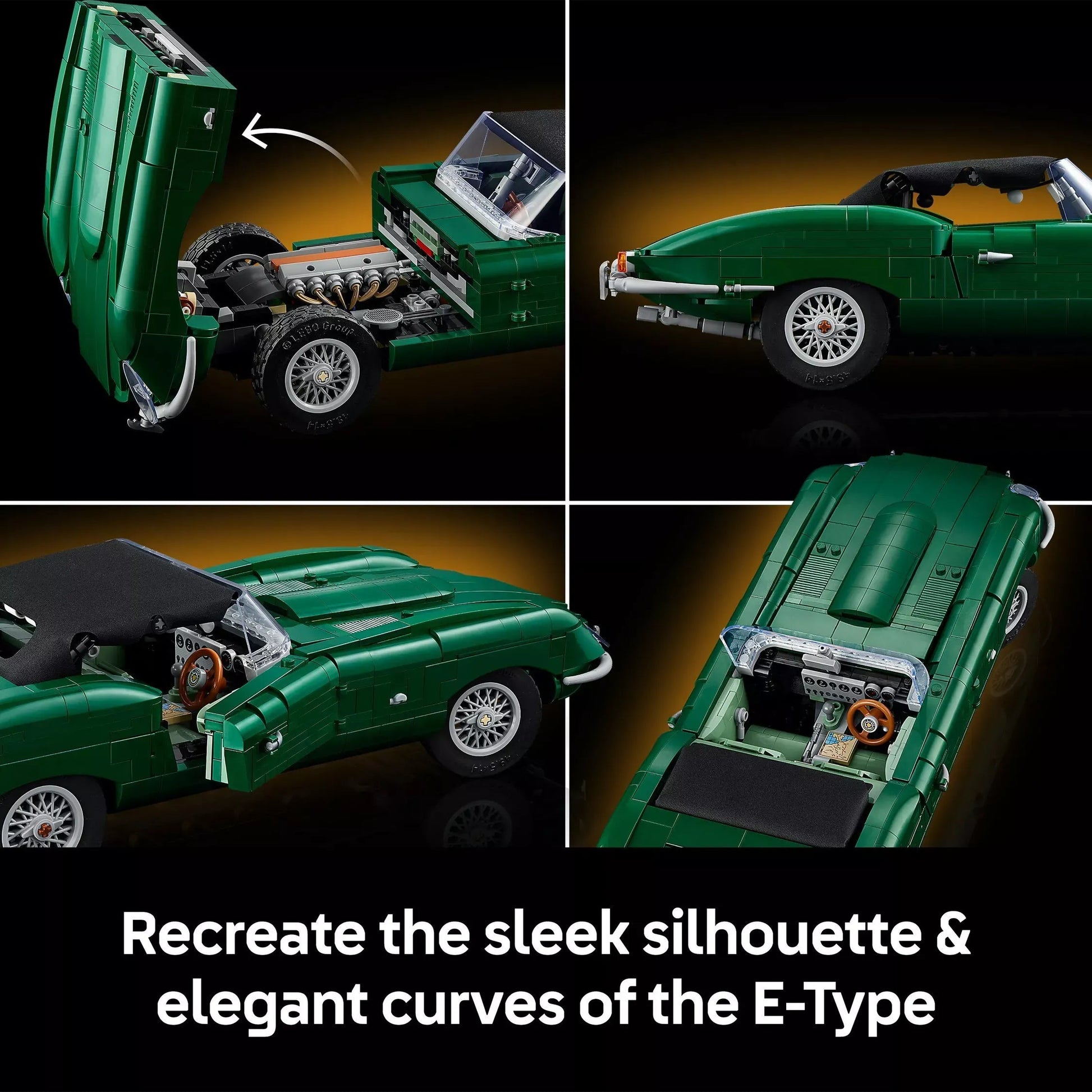 Icons 11381 Jaguar E-Type Classic Building Set (1673 Pcs)