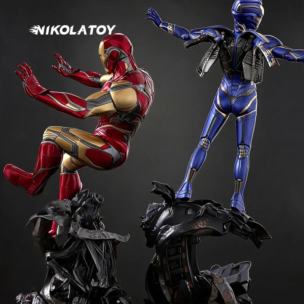 Marvel Iron Man and Rescue Armor LED Battle Statue Set (68 cm)