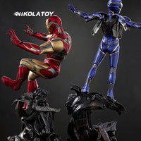 Marvel Iron Man and Rescue Armor LED Battle Statue Set (68 cm)