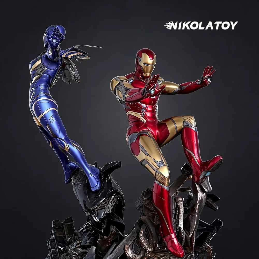 Marvel Iron Man and Rescue Armor LED Battle Statue Set (68 cm)
