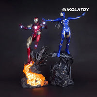 Marvel Iron Man and Rescue Armor LED Battle Statue Set (68 cm)