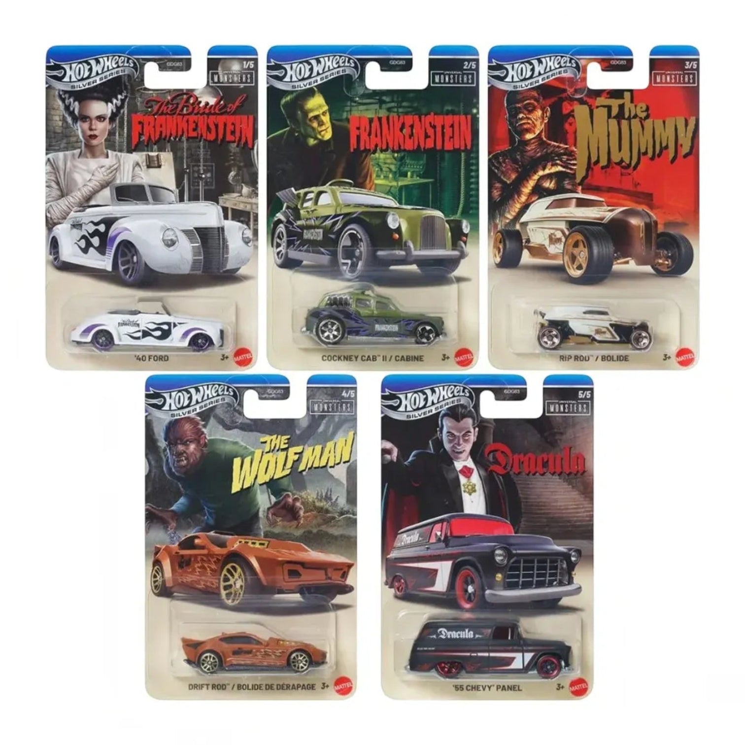 Hot Wheels Classic Monsters Diecast Vehicles