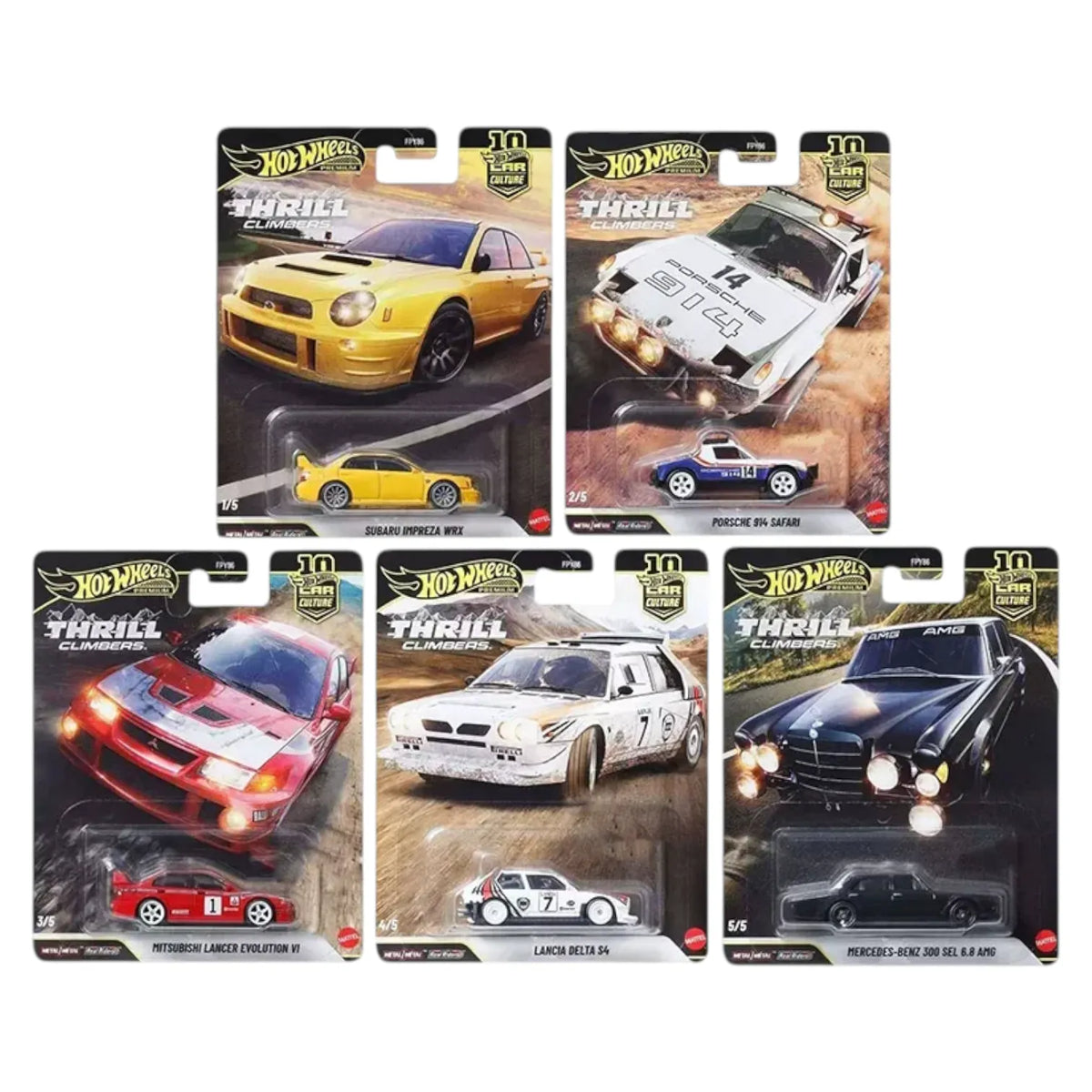 Hot Wheels Thrill Climbers Q-Batch Diecast Vehicle (Set of 5)