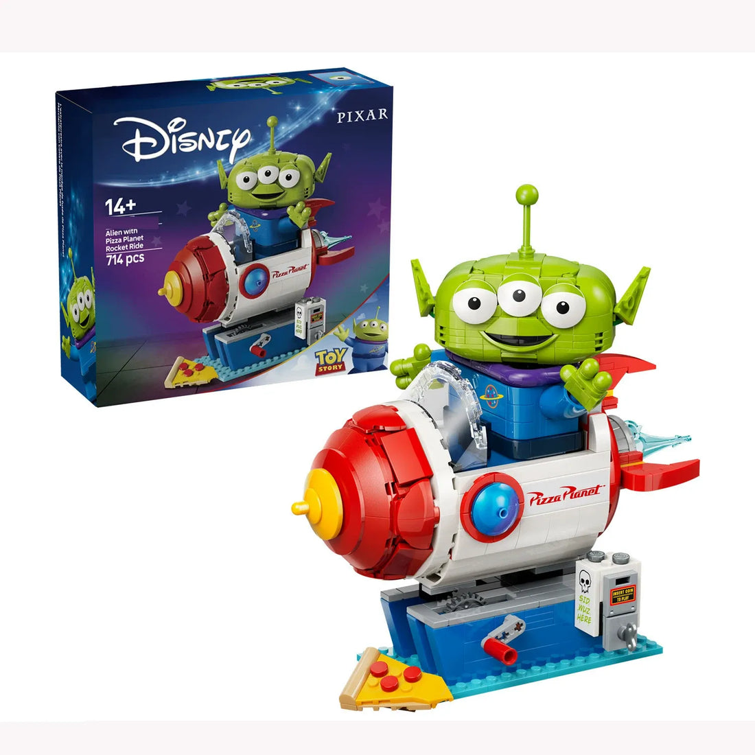 DZNY 43307 Alien with Pizza Rocket Ride Building Set (714 Pcs)