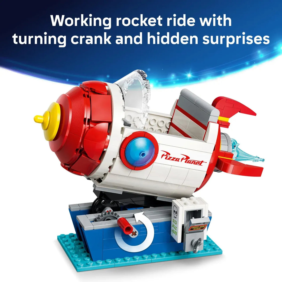 DZNY 43307 Alien with Pizza Rocket Ride Building Set (714 Pcs)