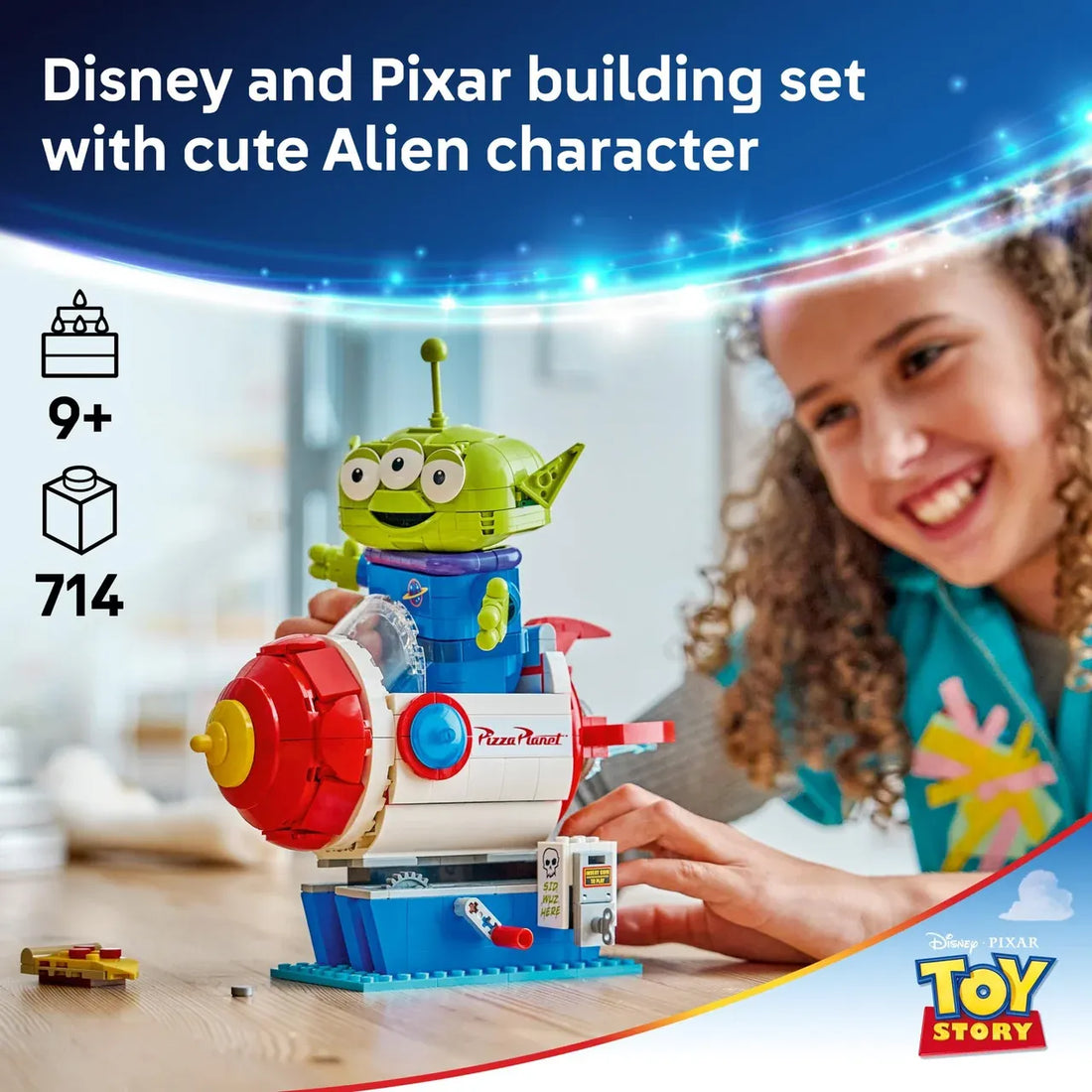 DZNY 43307 Alien with Pizza Rocket Ride Building Set (714 Pcs)