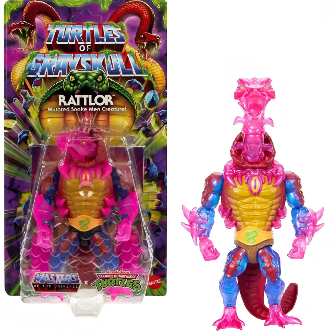 MOTU x TMNT Turtles of Grayskull Rattlor Action Figure