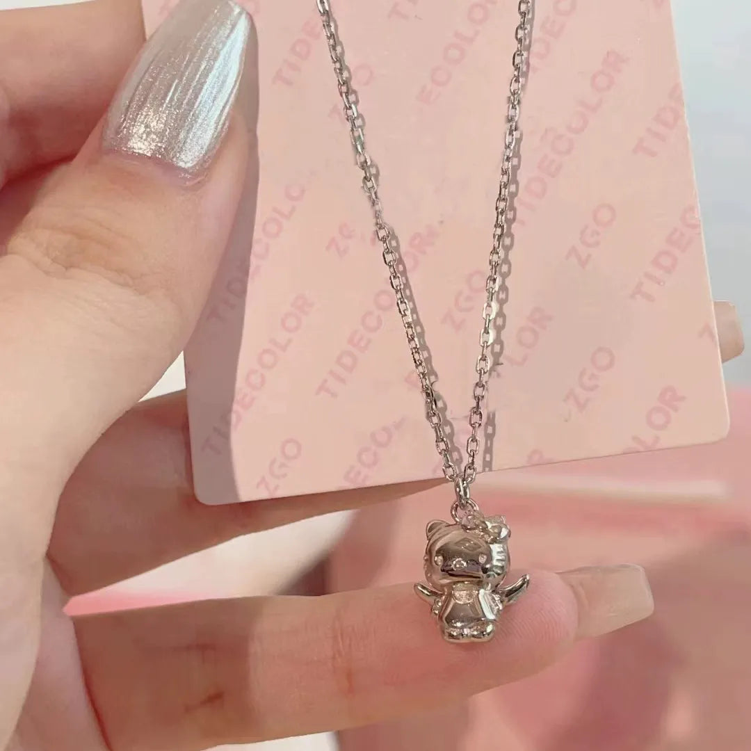 Sanrio Hello Kitty Angel Wing Pendant Silver Necklace