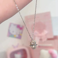 Sanrio Hello Kitty Angel Wing Pendant Silver Necklace