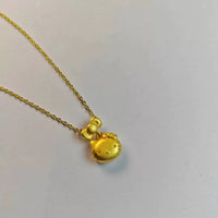 Sanrio Hello Kitty Matte Gold Bow Pendant Necklace