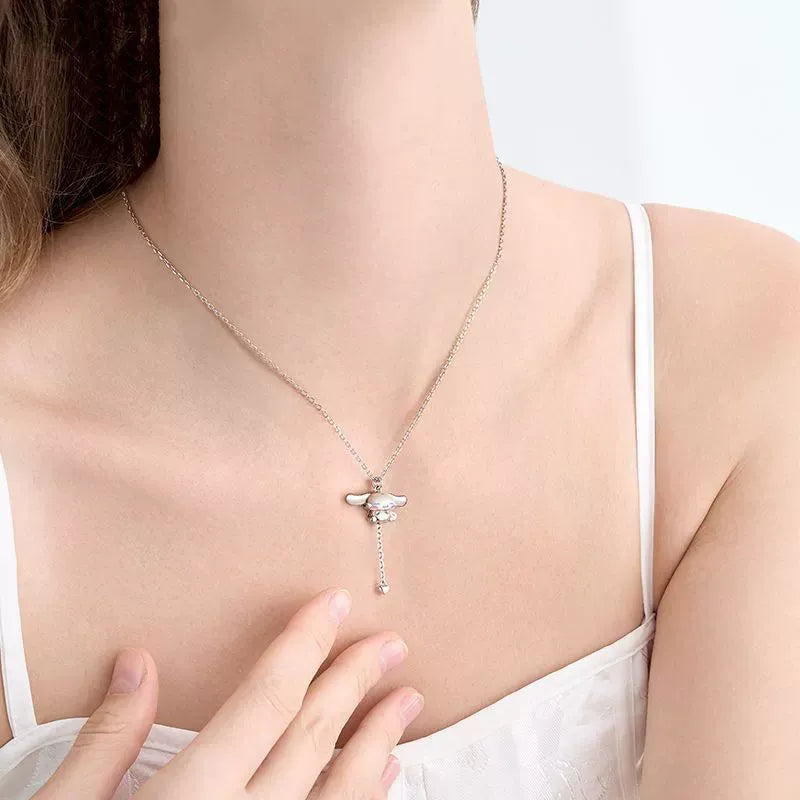 Cinnamoroll Floating Heart Lariat Pendant Necklace