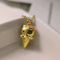 Sanrio Hello Kitty Ice Cream Cone Matte Necklace