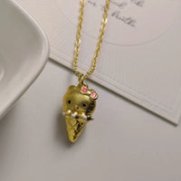 Sanrio Hello Kitty Ice Cream Cone Matte Necklace