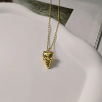 Sanrio Hello Kitty Ice Cream Cone Matte Necklace