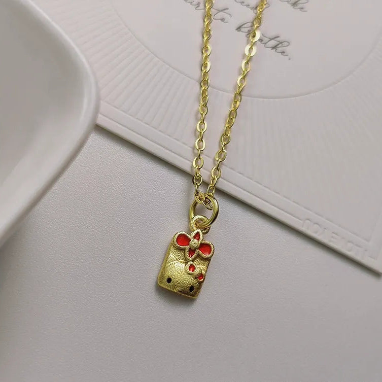 Sanrio Hello Kitty Lucky Amulet Tag Matte Necklace