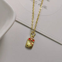 Sanrio Hello Kitty Lucky Amulet Tag Matte Necklace