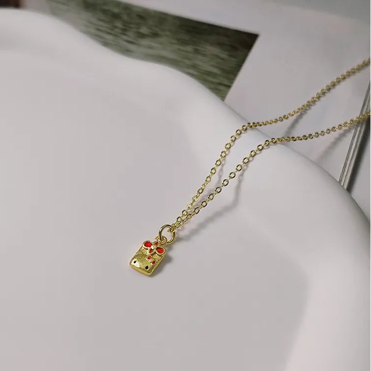 Sanrio Hello Kitty Lucky Amulet Tag Matte Necklace