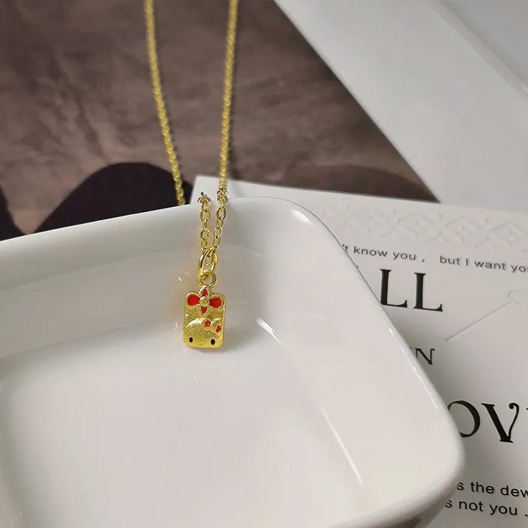 Sanrio Hello Kitty Lucky Amulet Tag Matte Necklace