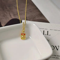 Sanrio Hello Kitty Lucky Amulet Tag Matte Necklace