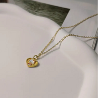 Sanrio Hello Kitty Beaded Heart Enamel Medallion Necklace