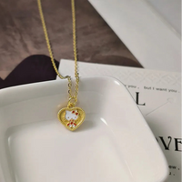 Sanrio Hello Kitty Beaded Heart Enamel Medallion Necklace