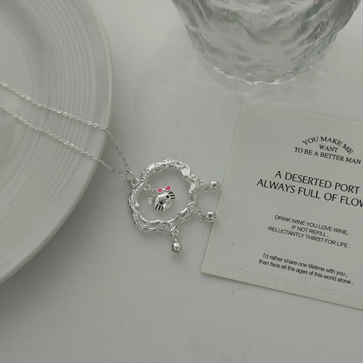 Sanrio Hello Kitty Auspicious Ruyi Longevity Lock Necklace