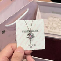 Sanrio Hello Kitty Angel Wings Pink Heart Lariat Necklace