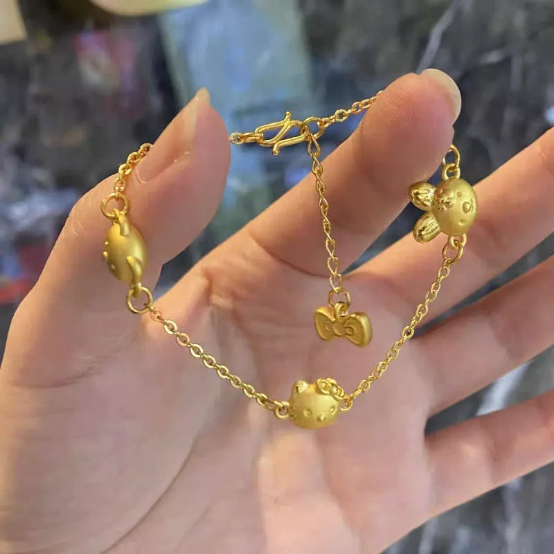 Sanrio Hello Kitty and Friends Matte Gold Bracelet