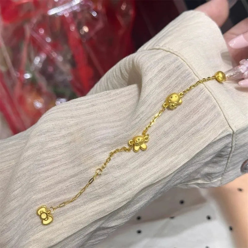 Sanrio Hello Kitty and Friends Matte Gold Bracelet