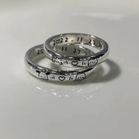 Sanrio Hello Kitty and Pochacco Engraved Rings (Set of 2)