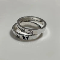 Sanrio My Melody and Kuromi Engraved Couple Rings (Set of 2)