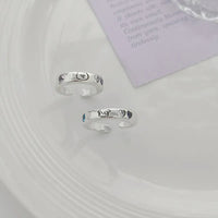 Playful Cartoon Doodle Couple Rings (Set of 2)