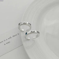 Playful Cartoon Doodle Couple Rings (Set of 2)